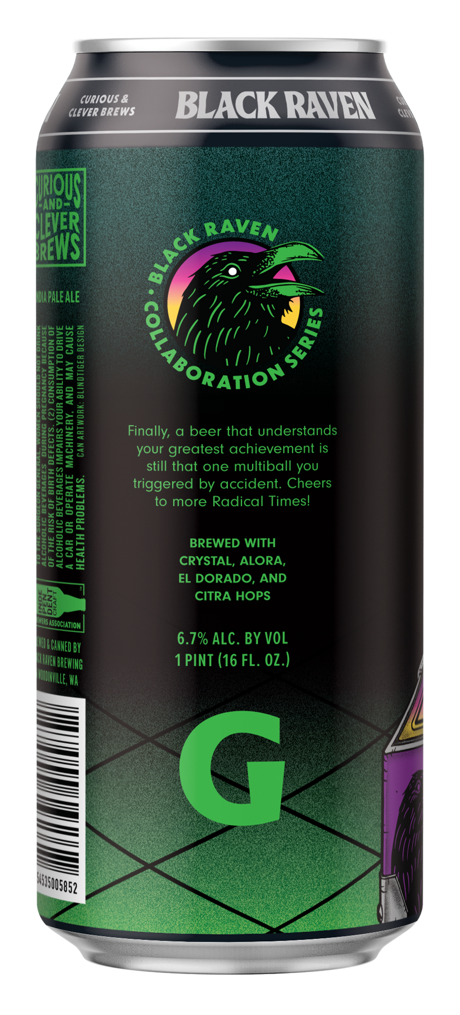 Black Raven X Gigantic Brewing Radical Times IPA – Black Raven Brewing Co.